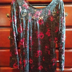 Suzy Shier Large black and red bodycon mini dress